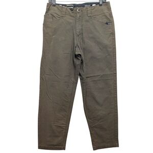 Volcom Hockey Dad Pants Mens 30 Olive Brown Loose Tapered A1112409